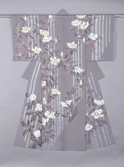 Kimono with Design in Yūzen Dyeing "Misty Morning"