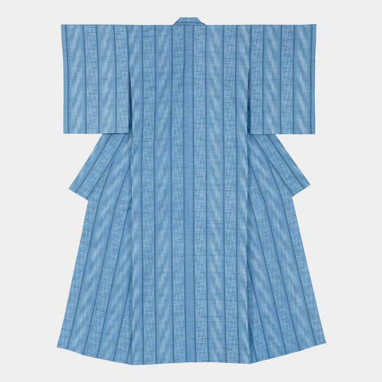 photo Kimono of Tsumugi "Footsteps of Spring"