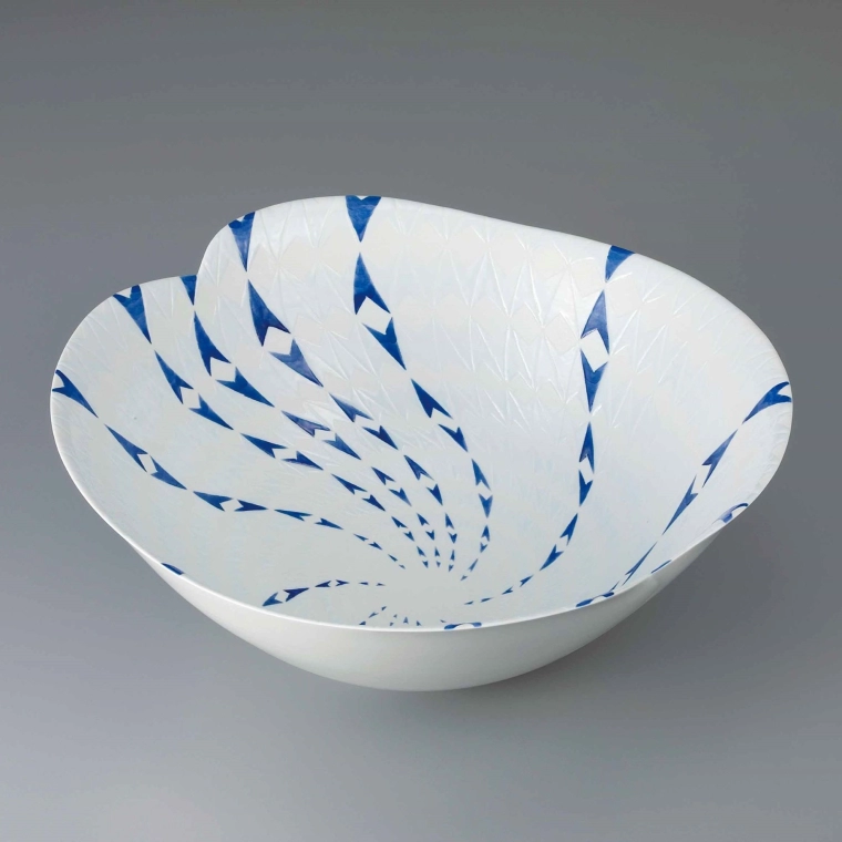 photo Large Bowl with Design in Yu-hajiki – Summer Breeze –