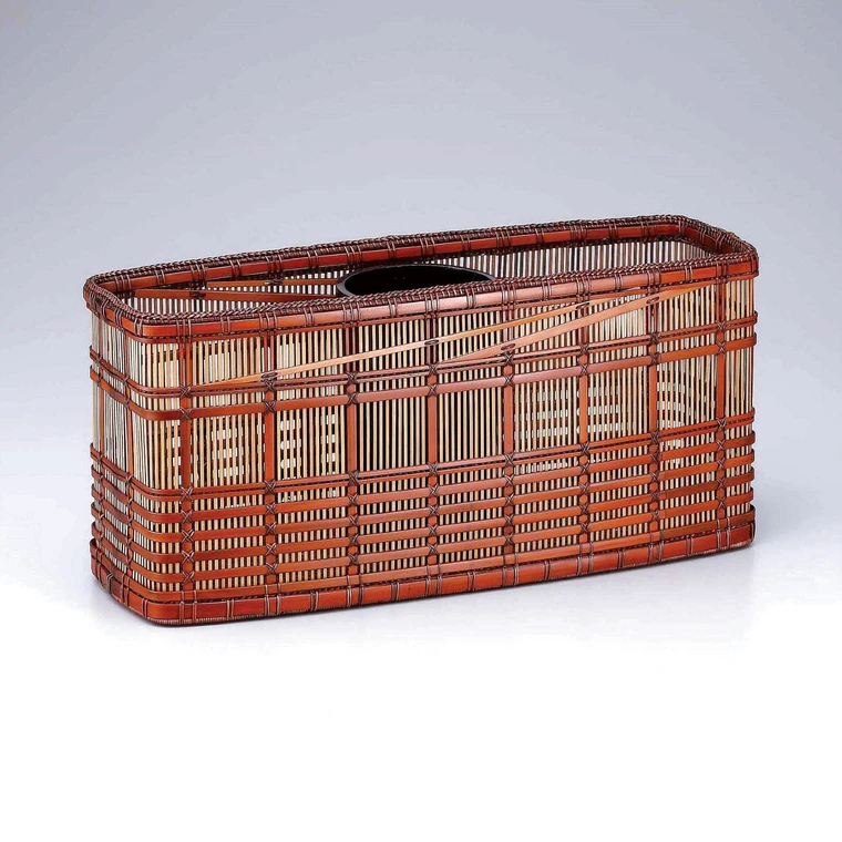 photo Flower basket with Senban-koshi (Lattice) weaving