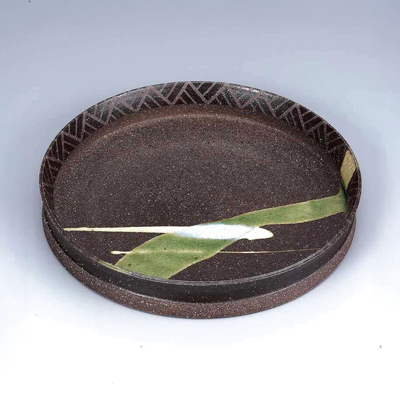 Large Dish with Ash Glaze