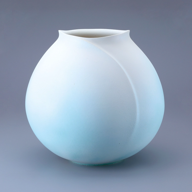 photo Jar with Greenish White Glaze