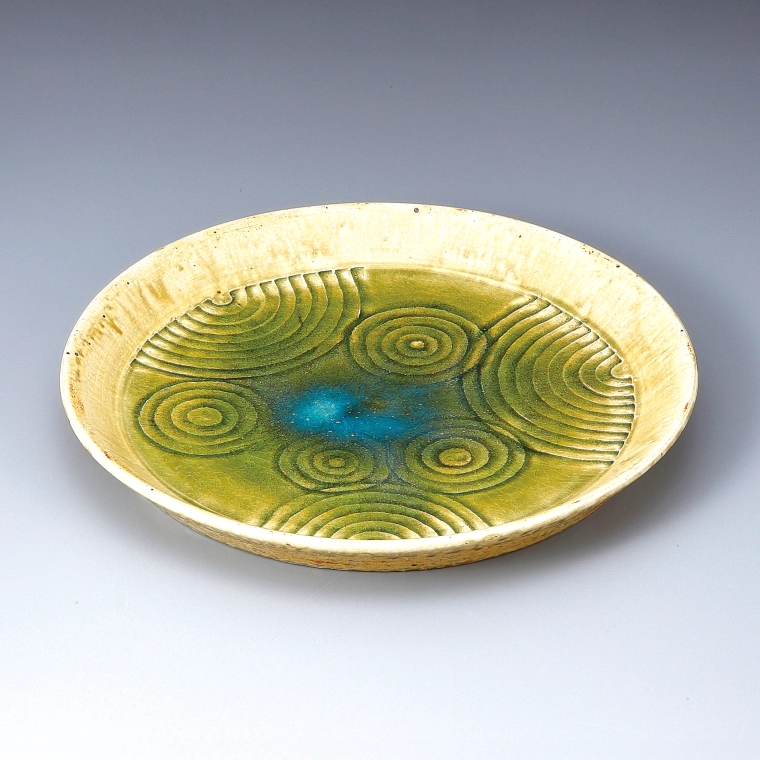 写真：ビードロ雨雫大皿