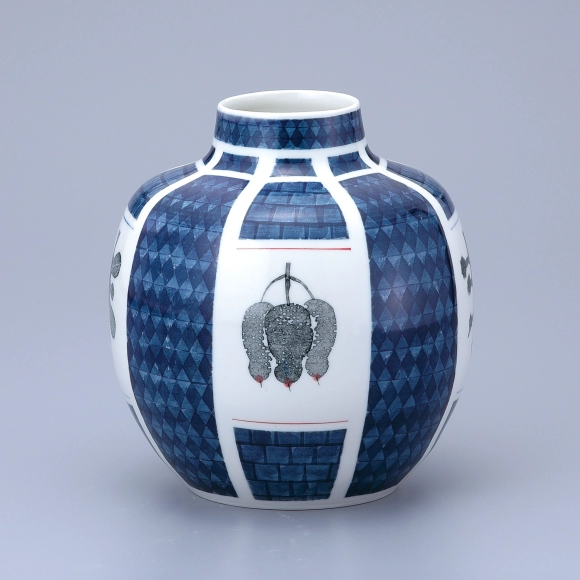 Flower Vase with Design in Washizome "Four Still Objects"