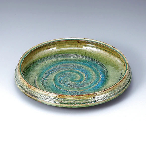 Flat Bowl with Ash Glaze
