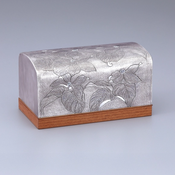 Silver Box with Dogwood Design