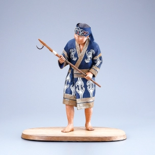 桐塑布紙貼「鮭送り」