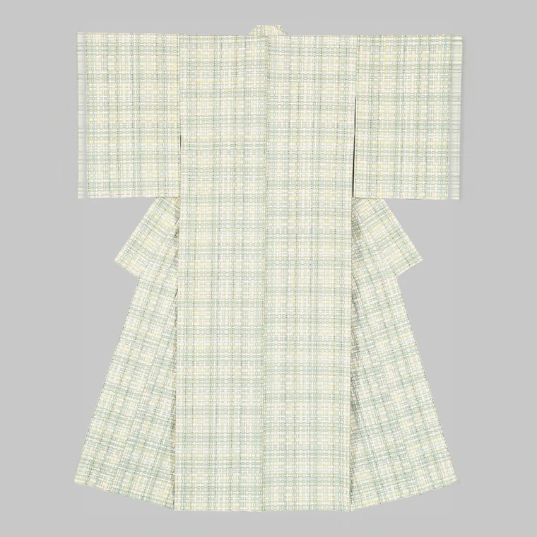 photo Kimono of Cotton Fūtsū "Spring Plowing"