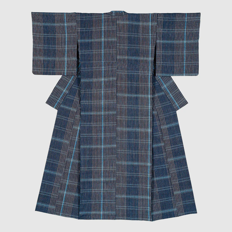 photo Mino-striped Kimono "The Kiso Three Rivers"