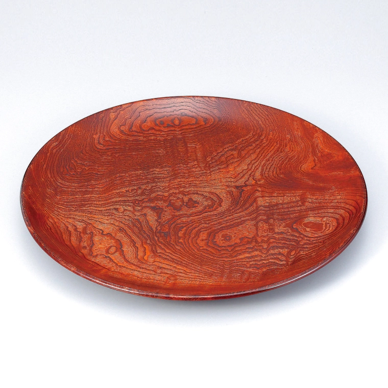 photo Vessel of Zelkova Wood Finished in Wiped Urushi