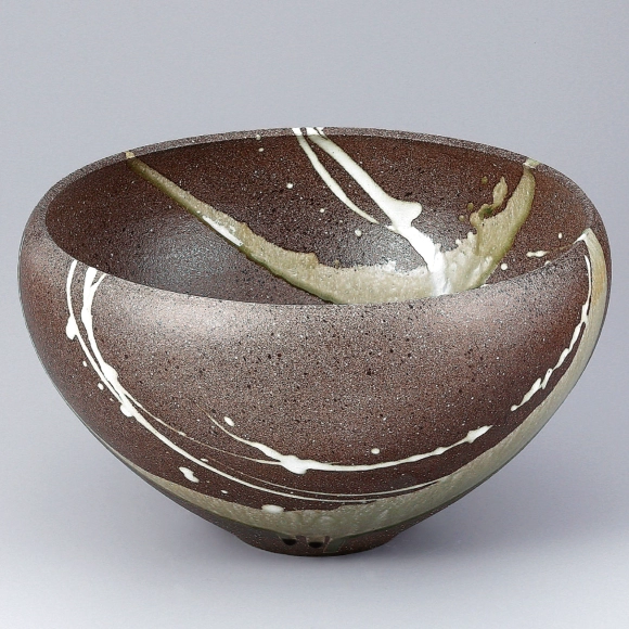 Large dish with ash glaze