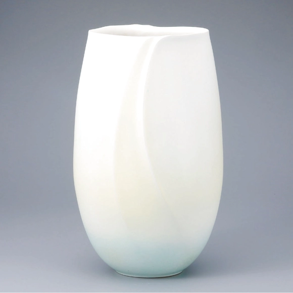 Deep Bowl with Greenish White Glaze