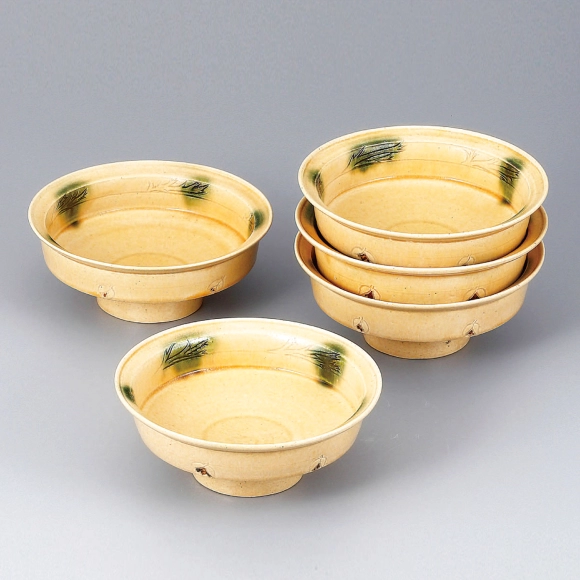 黄瀬戸翁草文組深鉢（五客組）(鈴木 大三朗)｜ギャラリージャパン