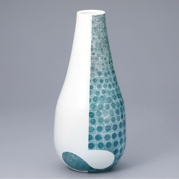 Flower Vase with Washizome Decoration "Cells and Walls"