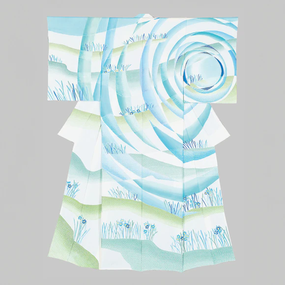 Formal Kimono with Design in Yūzen Dyeing "Clear and Bright"