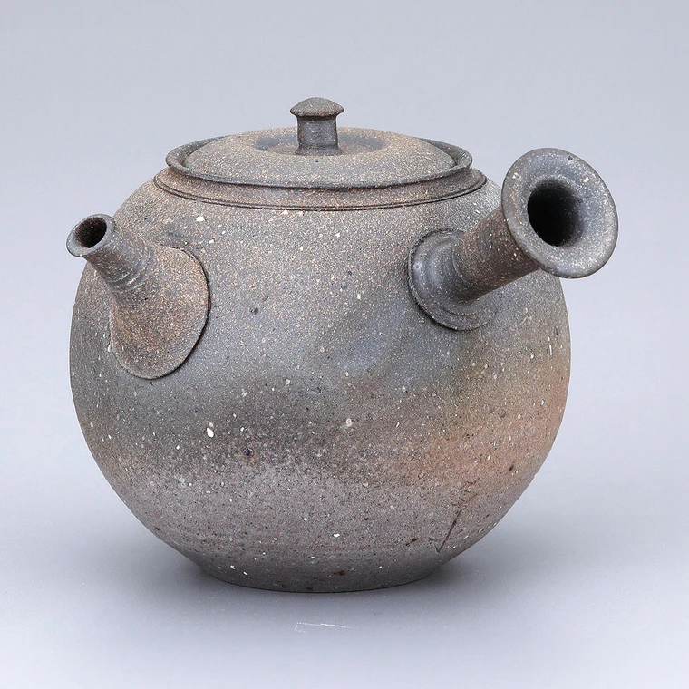photo 窯変焼締梨皮茶注