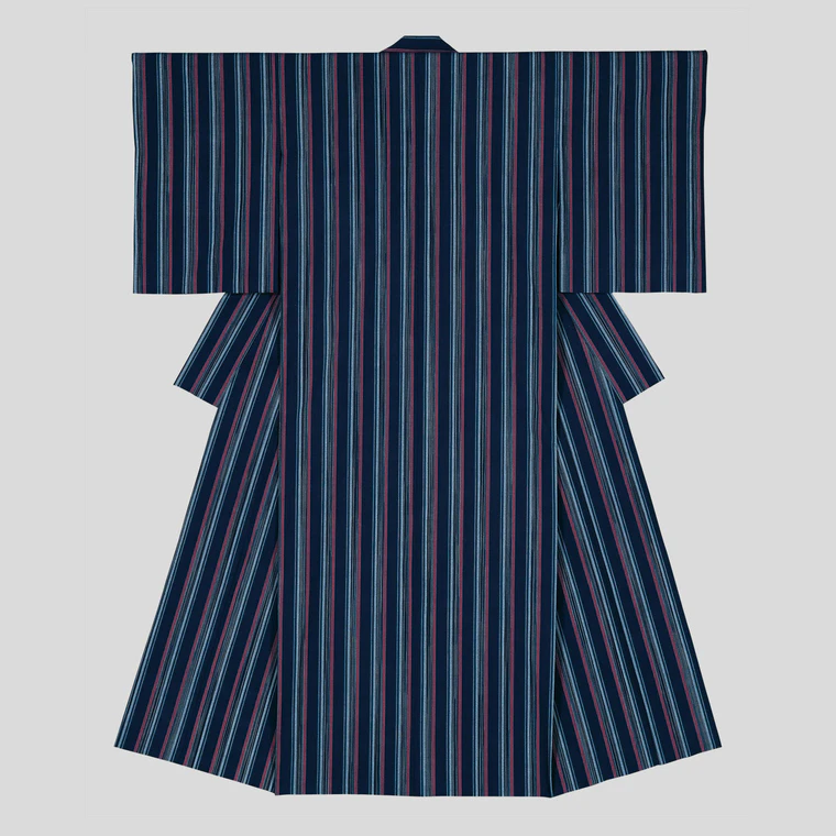 photo 木綿着物「深海の華」