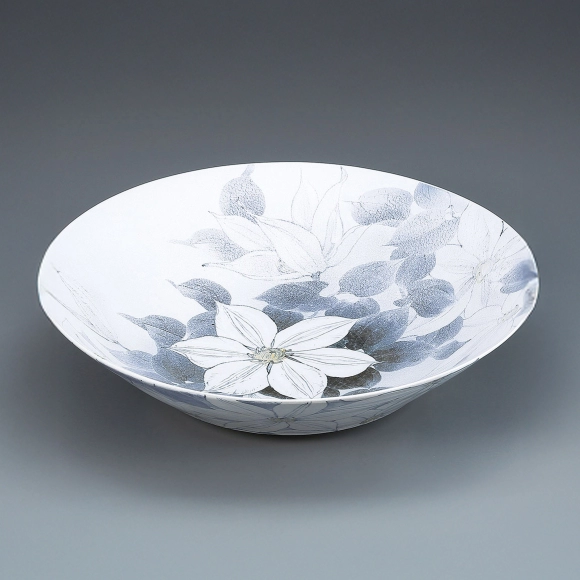 Large Plate with Iron Line Design