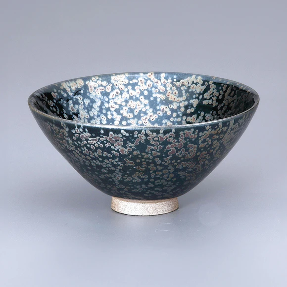 Tenmoku Tea Bowl with Oil-spot Glaze