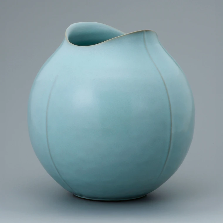 photo Vase with Azure Blue Glaze