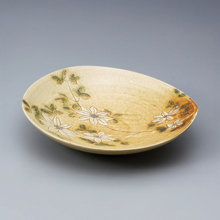 photo Bowl with Kiseto and Flower and Grass Pattern