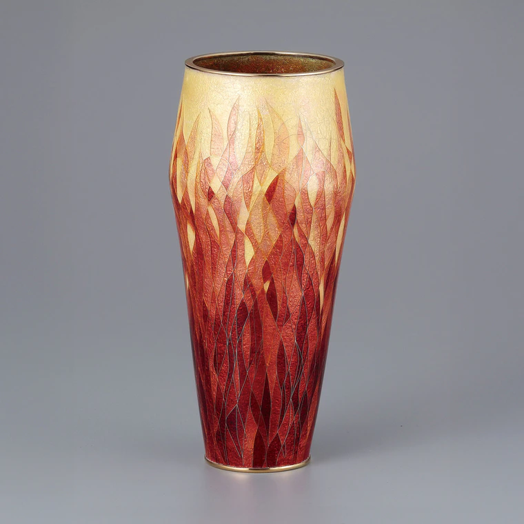 photo Cloisonne flower Vessel "Flame"