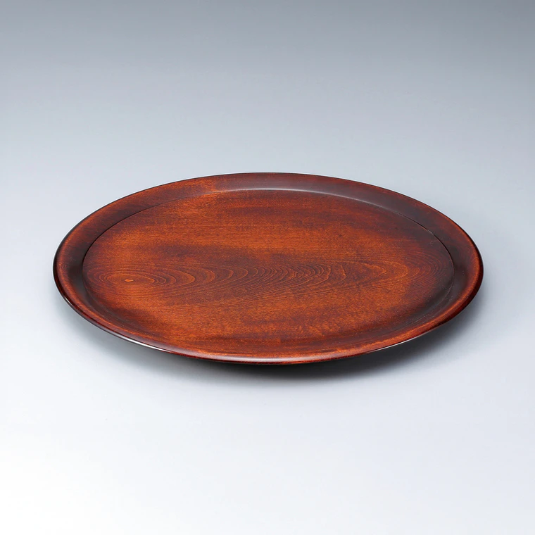photo Food Vessel of Horse Chestnut Wood Finished in Wiped Urushi