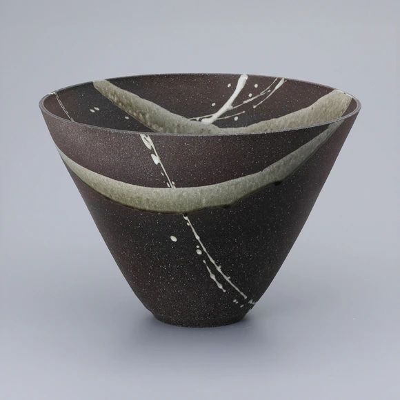 Flower Vessel with Ash Glaze