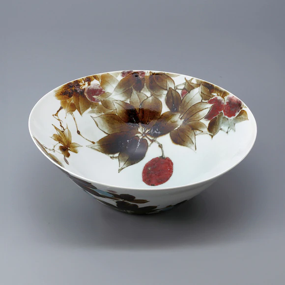Large Plate with Wild Quince Design