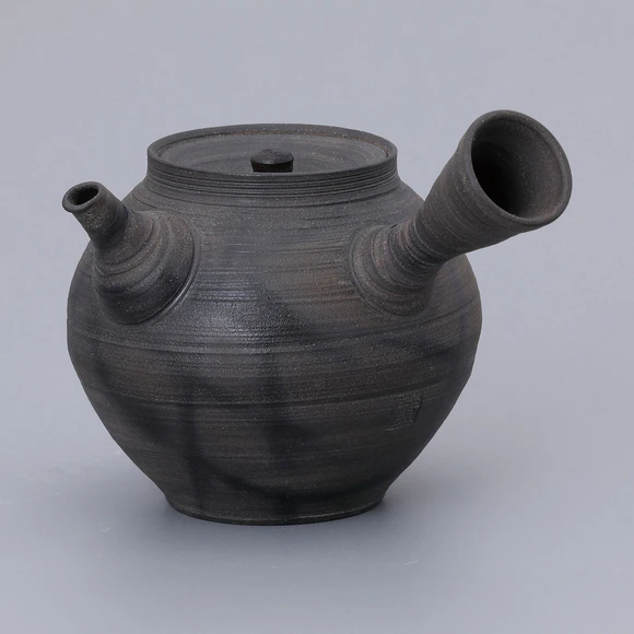 Teapot with Kiln Effects and Fire Marks