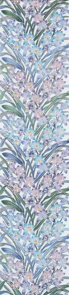 型絵染帯「洋蘭」