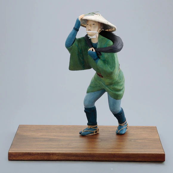 木芯桐塑紙貼彩色「笹鳴り」
