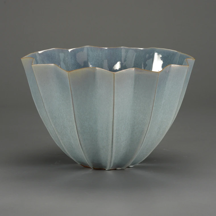 photo Bowl with Silver Iridescence Glaze