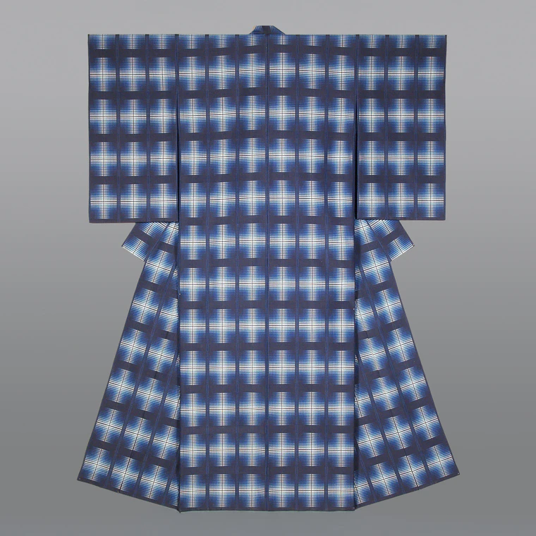 photo Kimono of Cotton Fūtsū "Indigo Comes from Love"