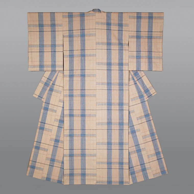 photo Hand-spun Cotton Kimono "A Sunny and Pleasant Day"