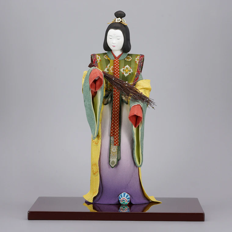 photo Doll Formed with Tōso over Wooden Core and Covered with Cloth and Gofun Finish “A Short While”