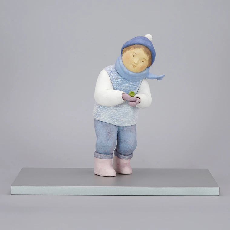 photo Doll Formed with Tōso over Wooden Core and Covered with Cloth and Paper “Breath of Mountain”