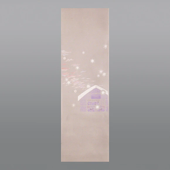 Obi Sash with Embroidery "Winter Lodge for Insects"