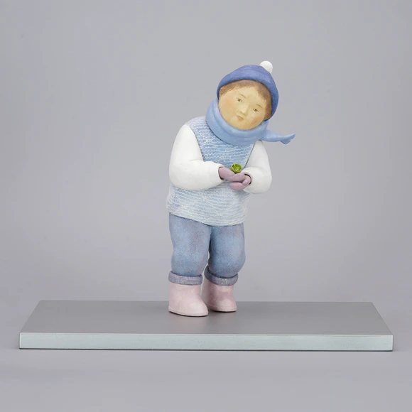 Doll Formed with Tōso over Wooden Core and Covered with Cloth and Paper “Breath of Mountain”