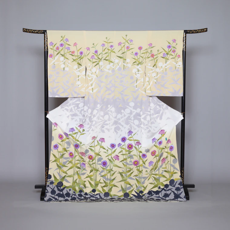 photo 友禅訪問着「百日草の燦」