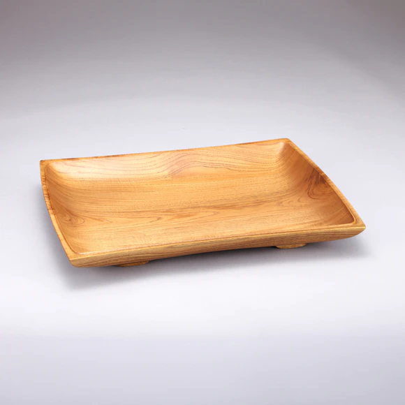 Tray of Mulberry Wood Made by Hand Carving