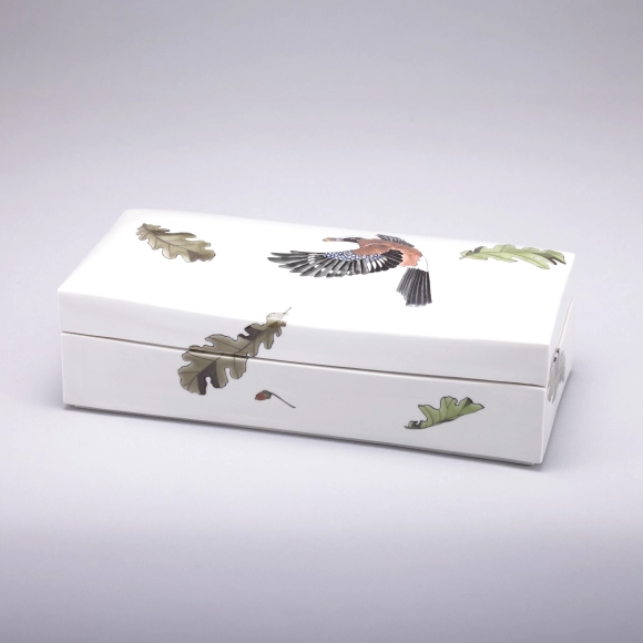 Porcelain Box with Jay Design