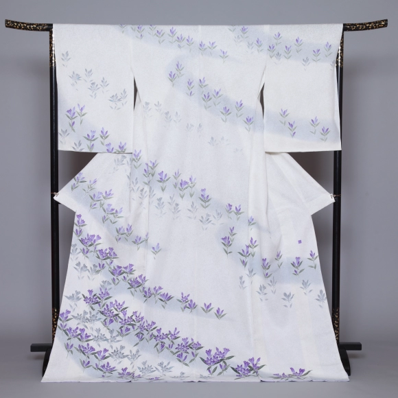 Formal Kimono with Design in Yūzen Dyeing "After the Rain"