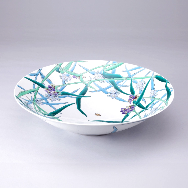 photo 色絵紫露草文鉢「初夏」