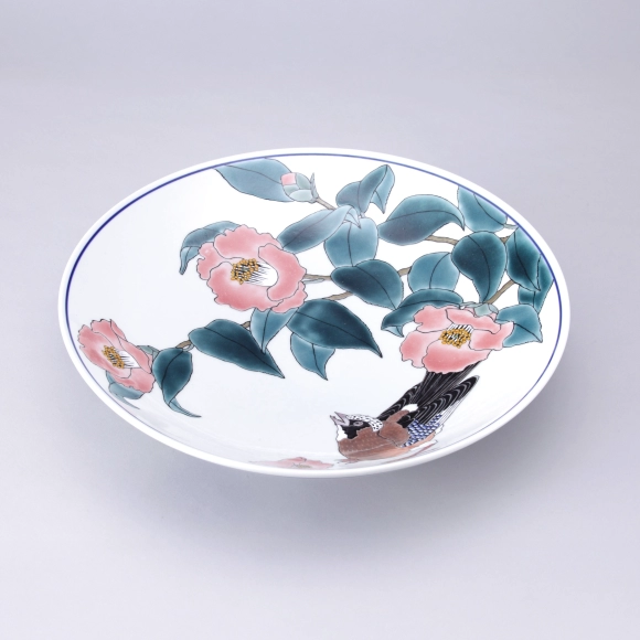 Plate with Jay and Camellia Design