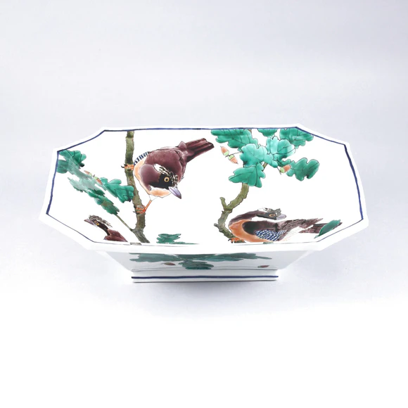 Octagonal Bowl with Jay Design