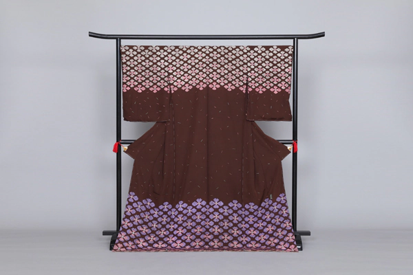 Formal Kimono with Design in Yūzen Dyeing 