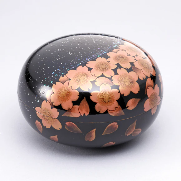 Tea Container with Design in Makie "SAKURA"