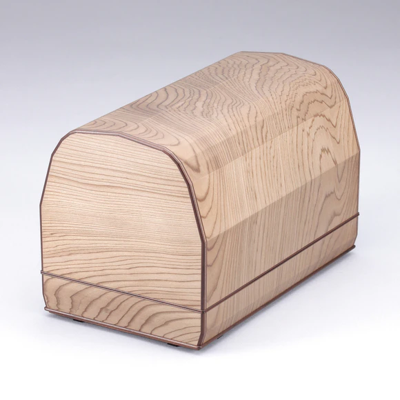 Box of Jindai Cedar Wood Made by Lathing and Bending Work
