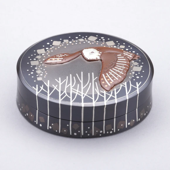 Incense Burner with Design in Inlay "Silence"